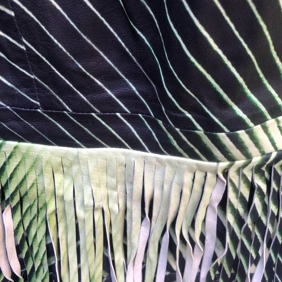 Tamara Mellon Fringe Leather Dress Size 2 NEW - Picture 7 of 10